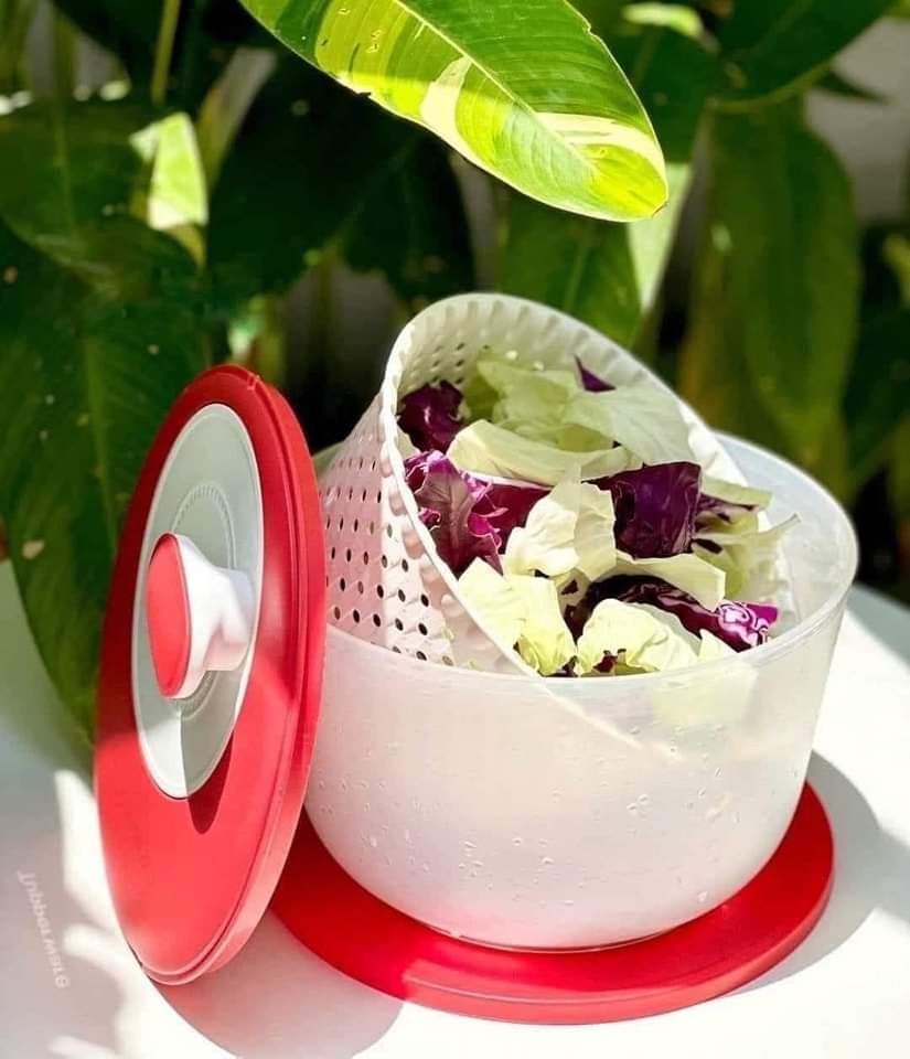 Dụng cụ quay rau Tupperware chính hãng - màu đỏ