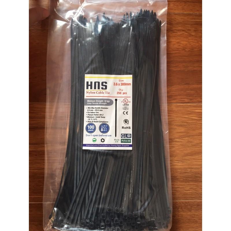 Túi 1kg dây rút nhựa đen, dây thít đen nhiều size