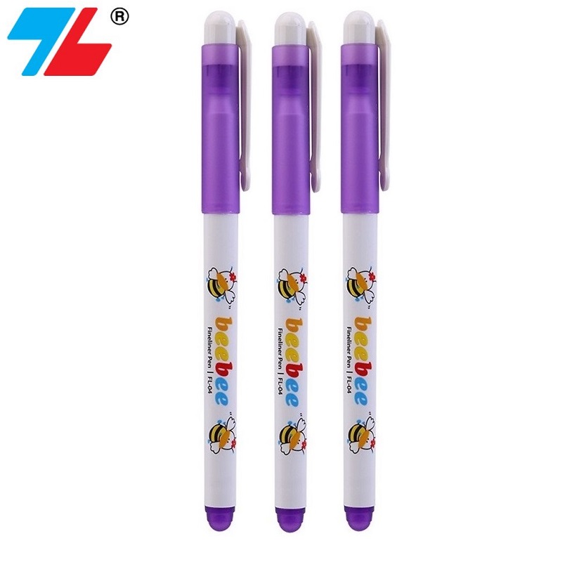 Combo 3 cây bút lông kim Beebee Thiên Long; FL-04 mực tím