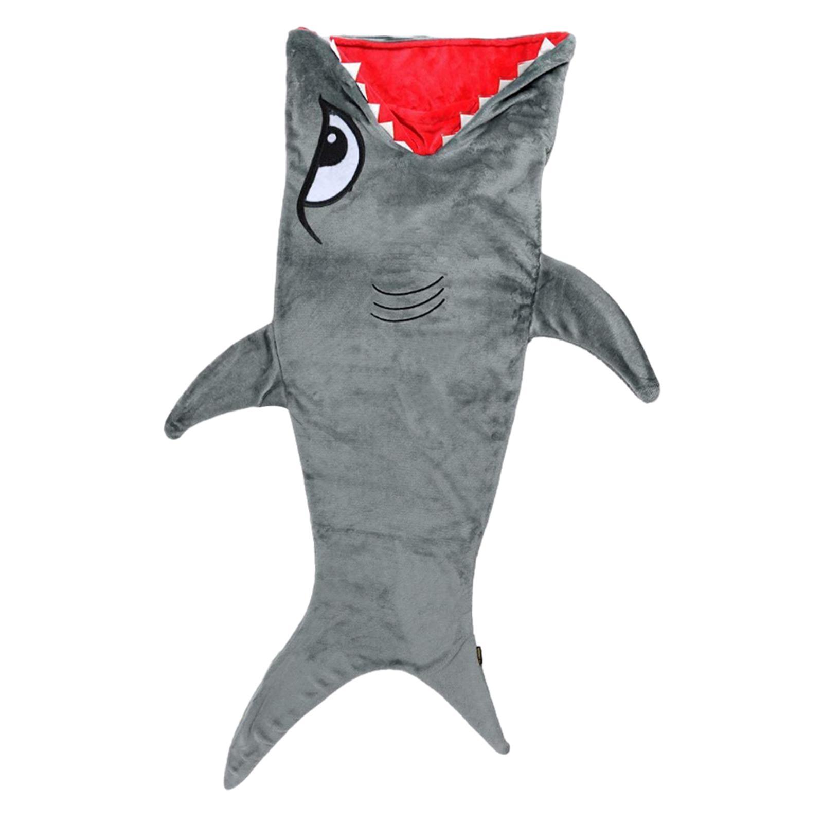 Wearable Shark Blanket for Kids Pajamas Sleepwear Shark Sleeping Bag Blanket