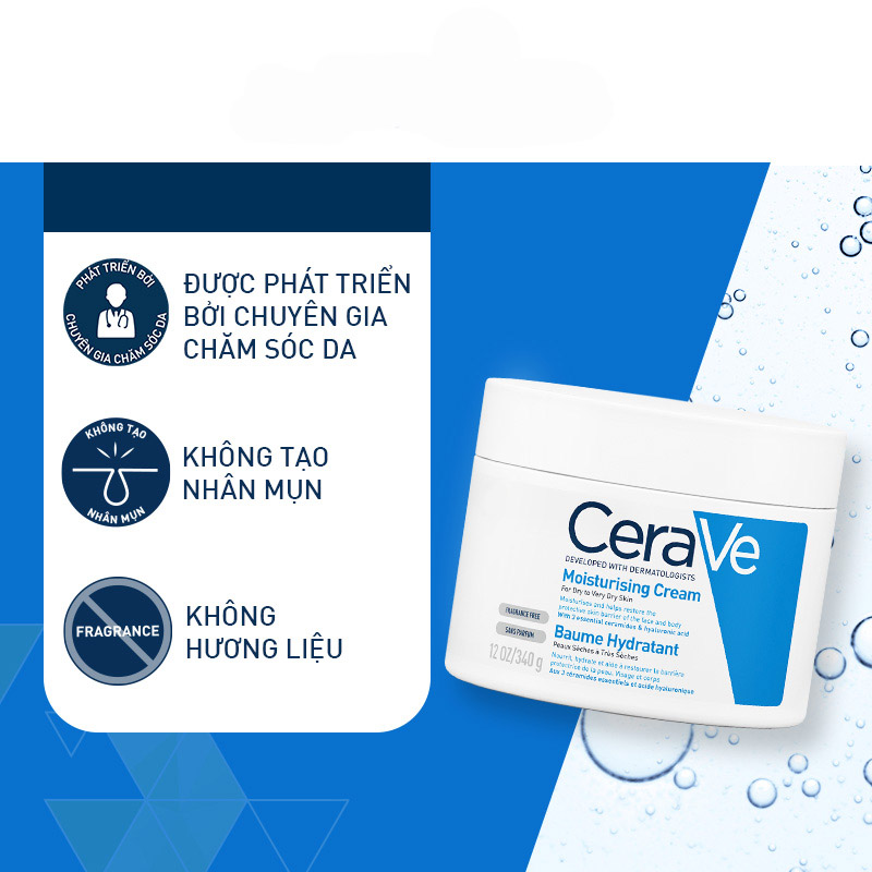 Kem dưỡng ẩm dành cho da khô CeraVe Moisturising Cream 340G