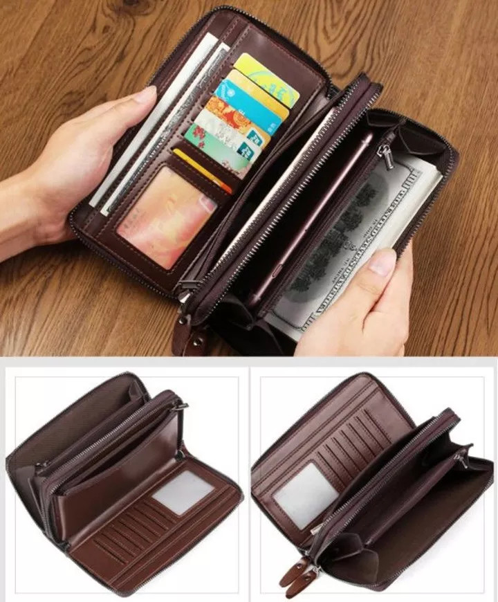 Ví bóp da pu cao cấp cầm tay nam nữ WEIXIER - VI-05