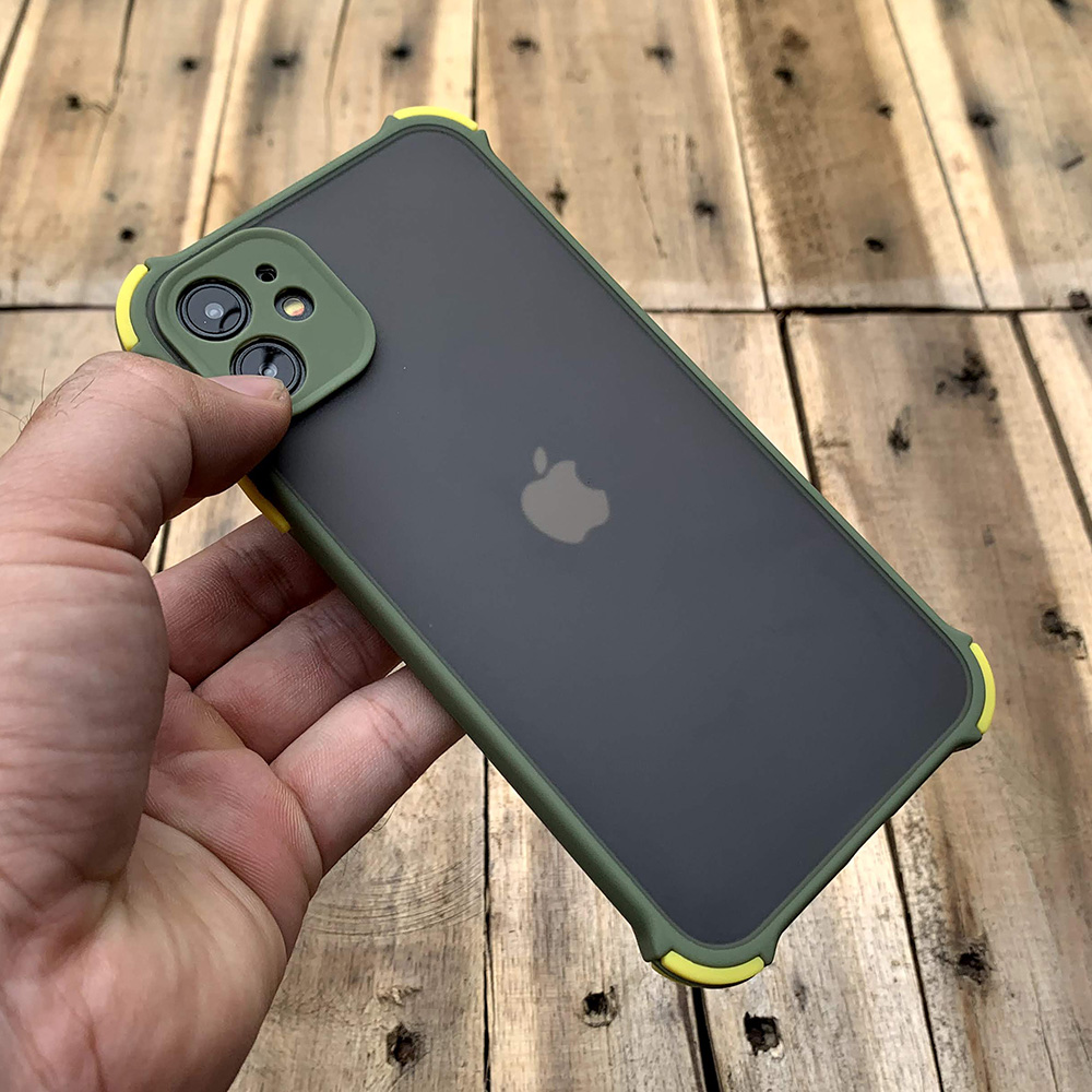 Ốp lưng chống sốc toàn phần màu lá mạ dành cho iPhone 11