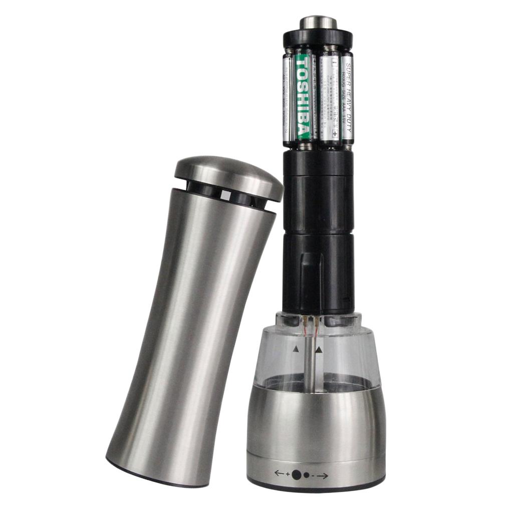 Pepper & Sea Salt Spices Mill Electric Muller Stainless Steel Spices Grinder