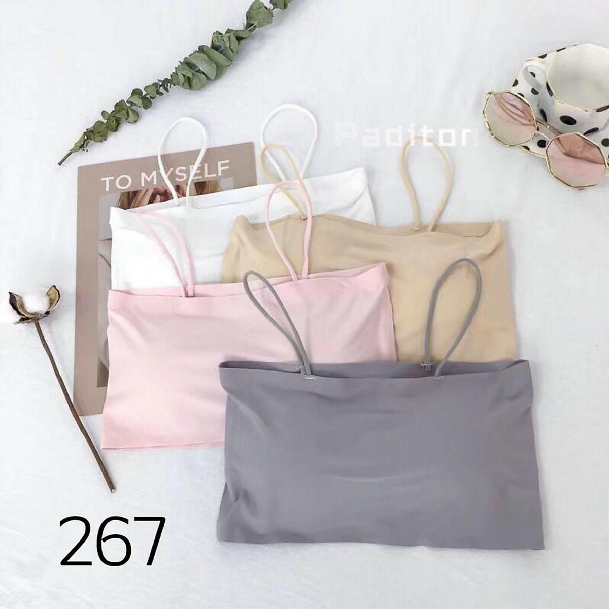 Áo bra nữ hai dây nâng ngực đúc su trơn aloha, thun lạnh thoáng mát mềm mịn 2 dây mảnh thời trang