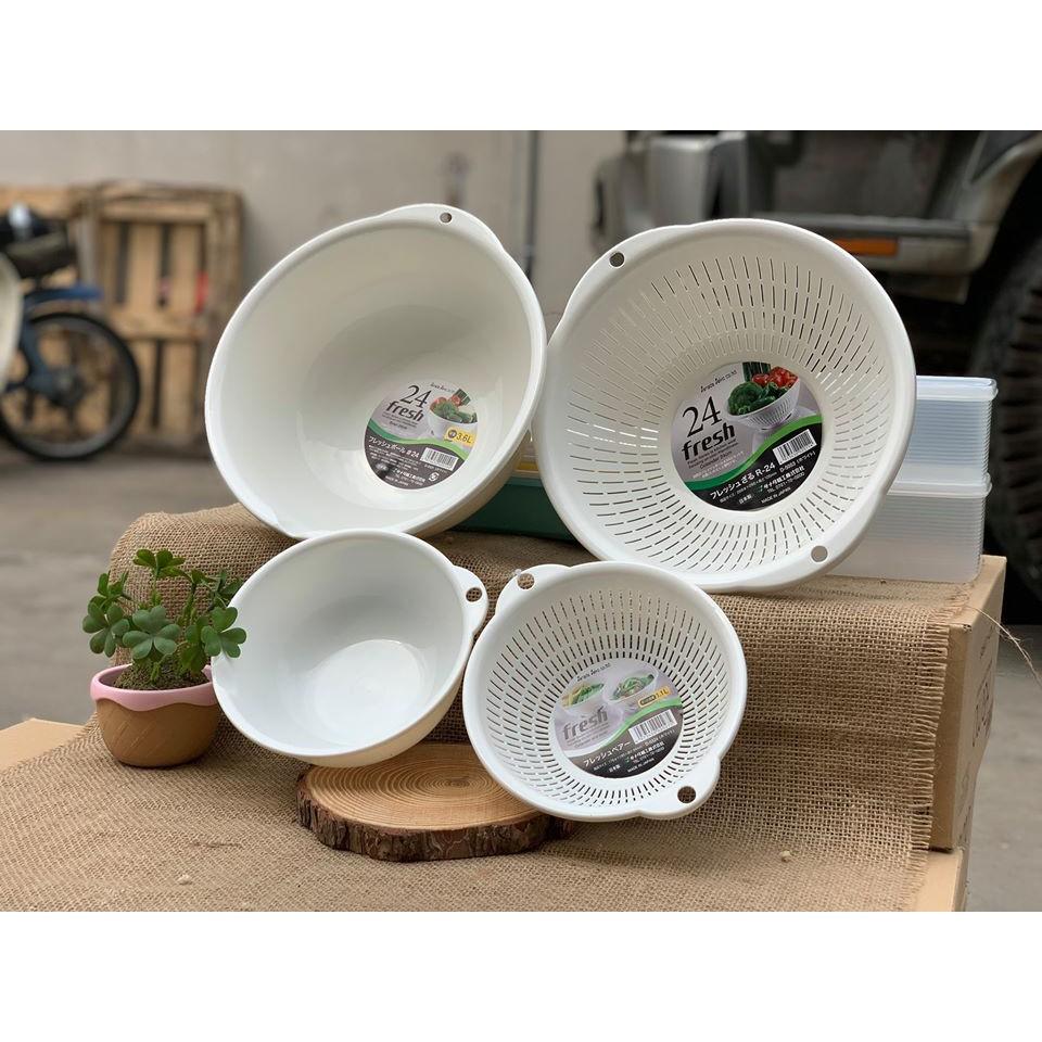 BỘ RỔ NHỰA KÈM CHẬU NỘI ĐỊA NHẬT BẢN