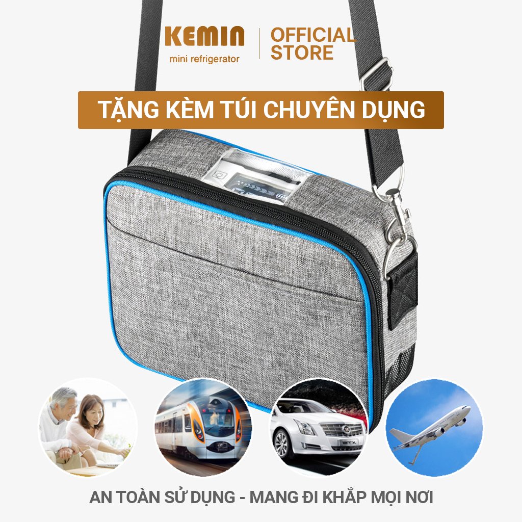 Hộp lạnh di động Chính hãng Kemin K1 Pin 10400mah- Bảo quản Insulin, vacxin, thuốc, filer,botox- Tặng kèm túi đeo