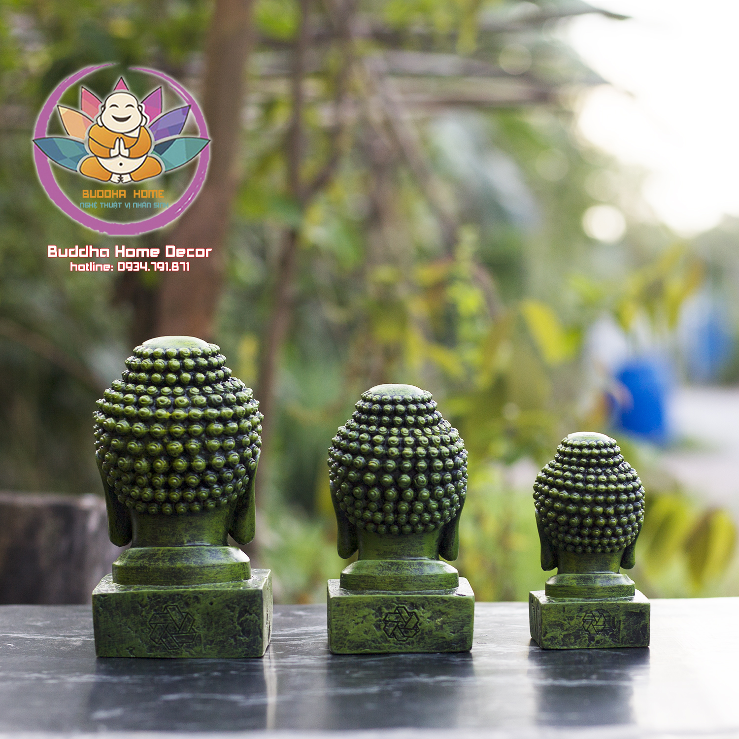 Diện Phật Thích Ca màu đá xanh rêu trang trí hồ cá, thuỷ sinh, tiểu cảnh, bán cạn, terrarium