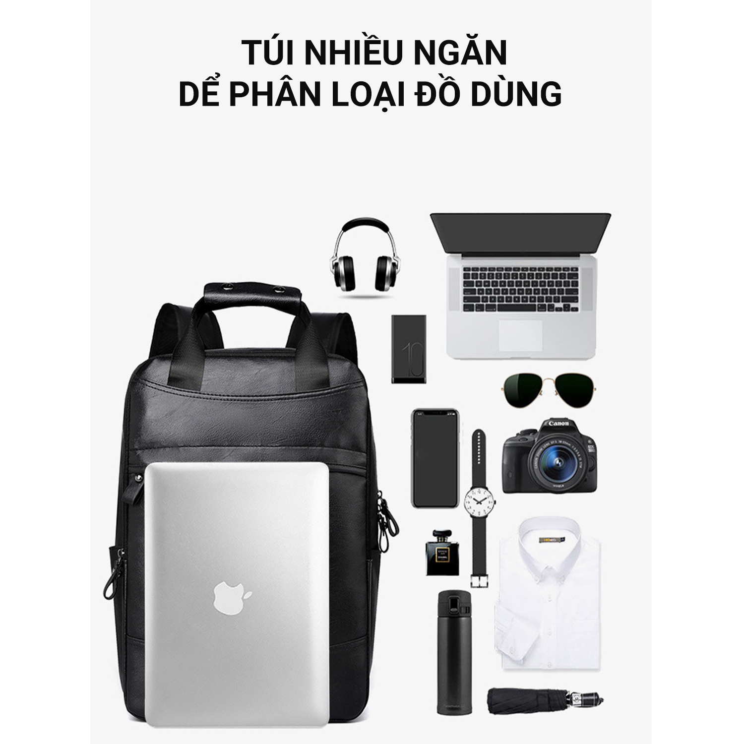  Balo Nam Cao Cấp Teement Chống Thấm Nước, Balo Đi Làm, Balo Đi Học, Balo Laptop, Máy Tính 15,6 Inch, Thiết Kế Mới Hiện Đai, Sang Trọng - Hàng Chính Hãng