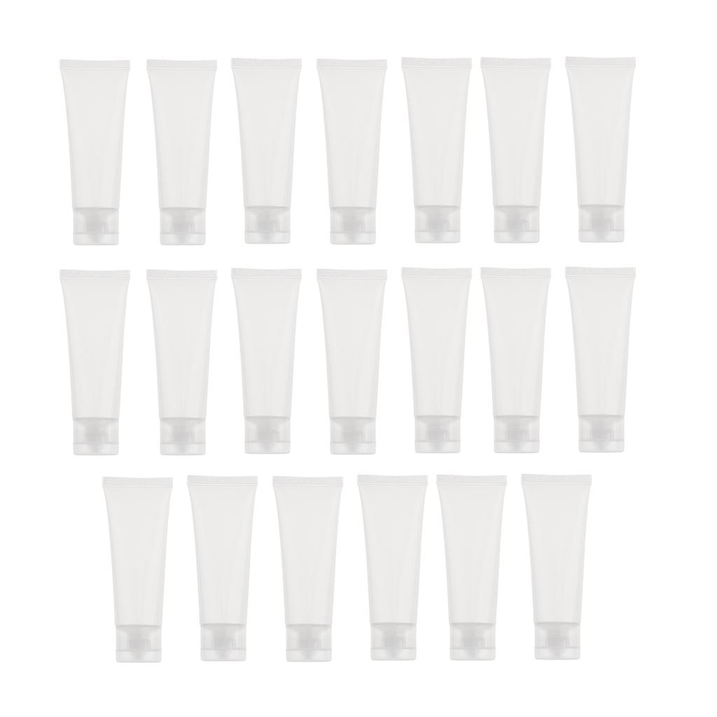 80x Mini 50ml Empty Cosmetic Tubes Flip Cap for Body Lotion Shampoo Makeup