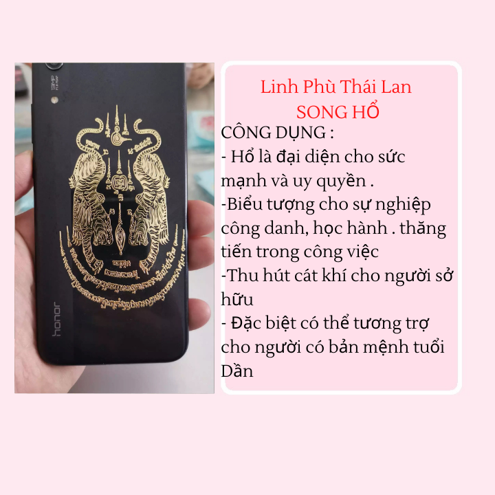 Miếng dán Thái Lan Song Hổ để dán điện thoại, laptop hỗ trợ sức khỏe và công việc -SP005577