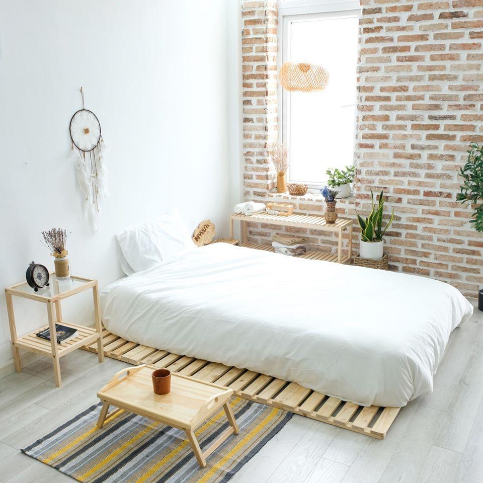 Giường ngủ Pallet gỗ thông , giường pallet