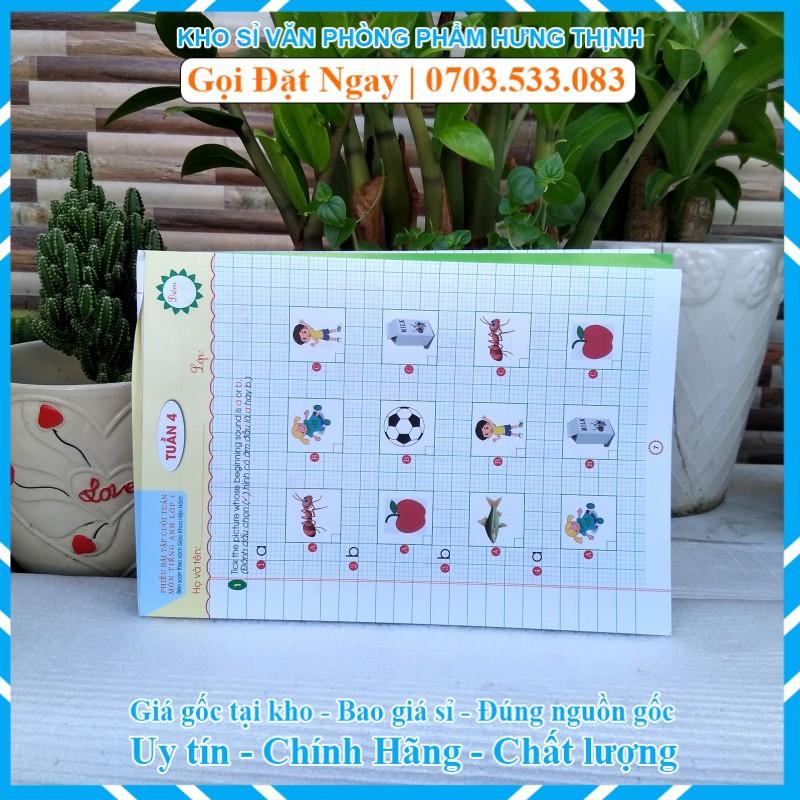 PHIẾU BÀI TẬP CUỐI TUẦN MÔN TIẾNG ANH LỚP 1THEO CHƯƠNG TRÌNH MỚI
