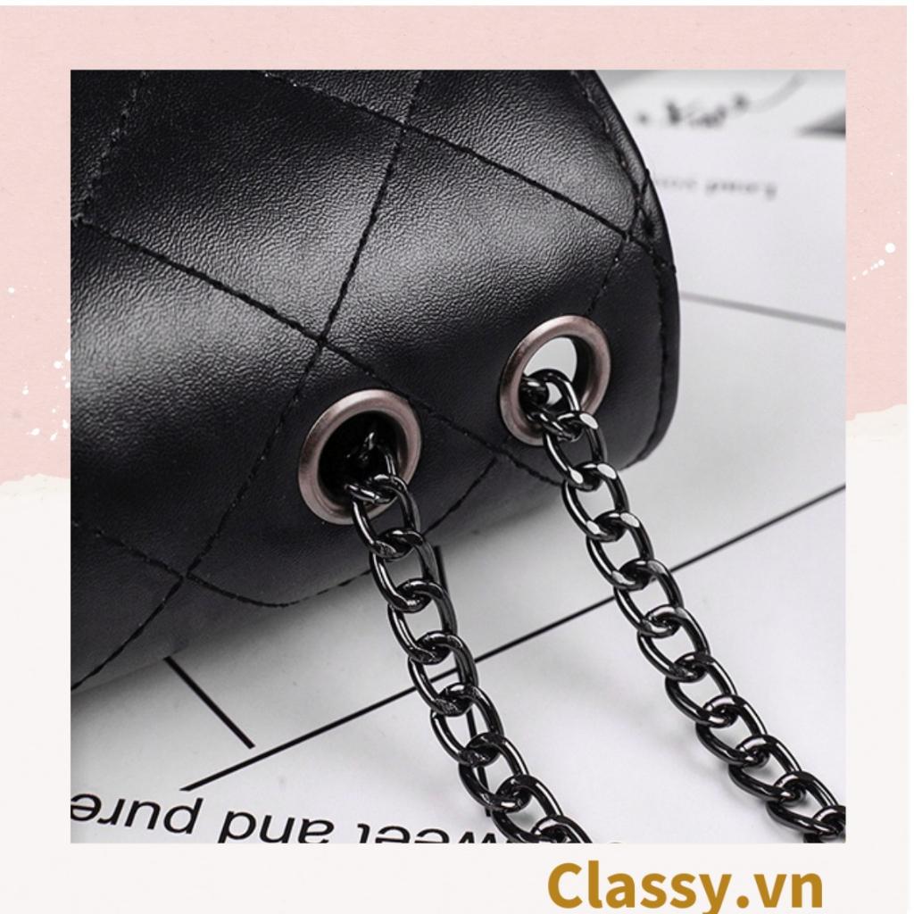 Túi đeo chéo Classy NỮ CLASSIC, HÌNH HỘP VUÔNG PHONG CÁCH HÀN SIÊU ĐẸP HOẠ TIẾT CHẦN Ô