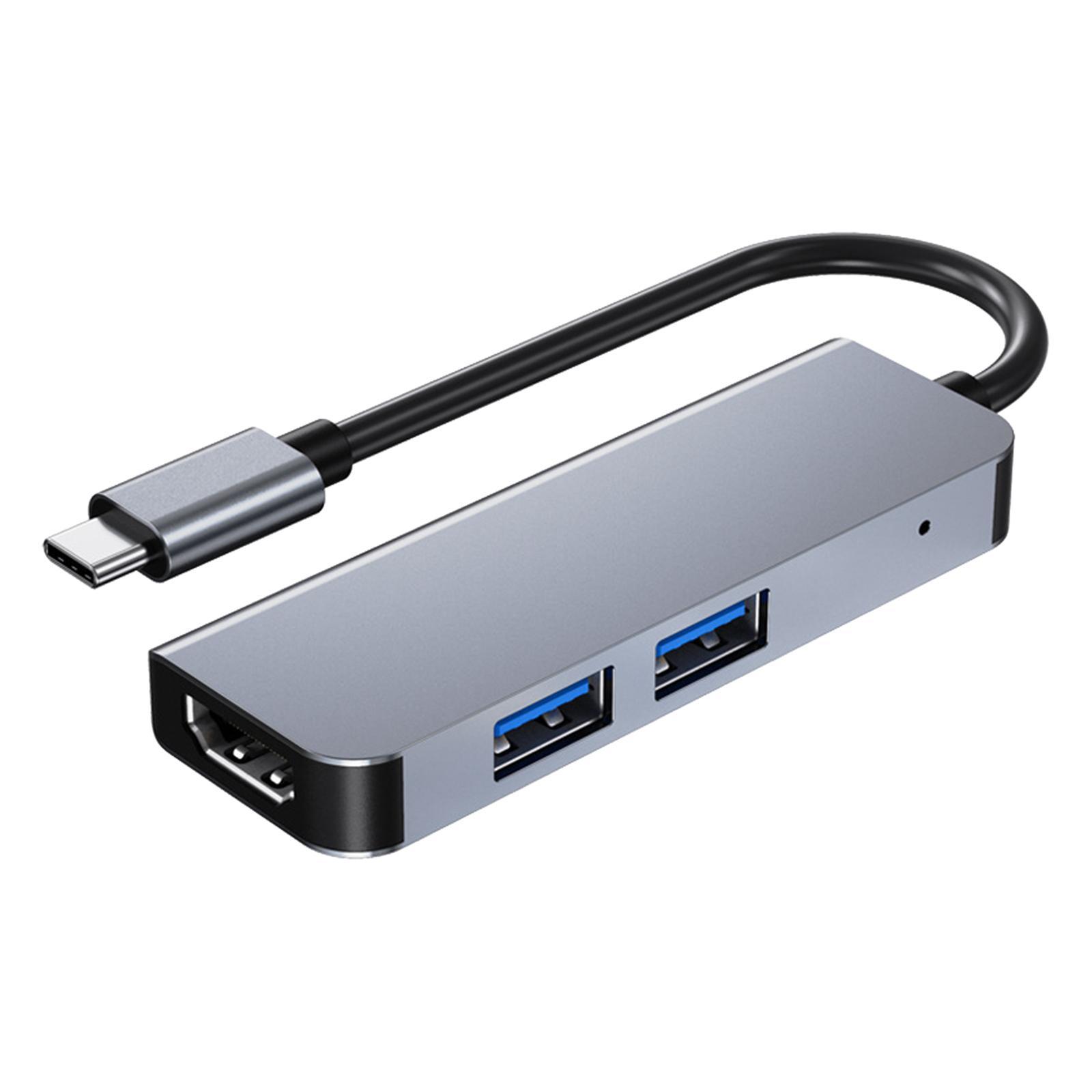 USB C Hub Adapter with 4K   1 USB 3.0 + 1 USB 2.0 Ports