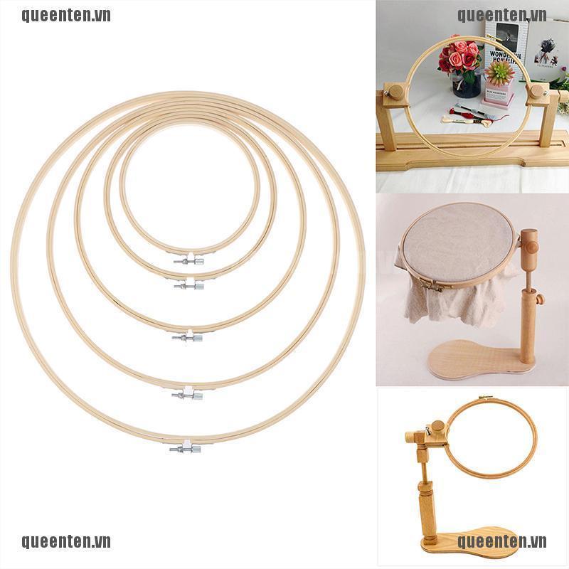 15-40CM Bamboo Frame Embroidery Hoop Ring DIY Cross Stitch Hand Household Sewing QUVN