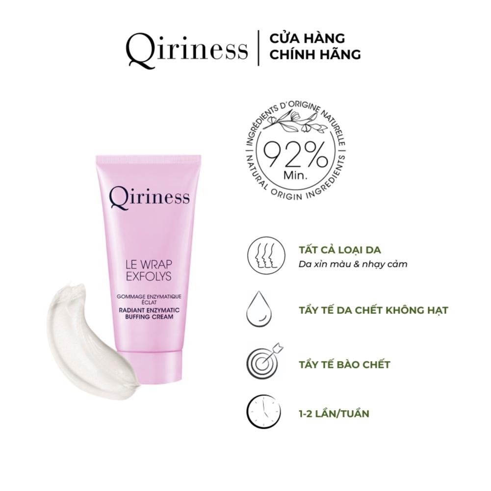 Kem tẩy da chết không hạt làm trắng sáng đều màu da nguồn gốc thiên nhiên Qiriness Radiant Enzymatic Buffing Cream 20ml