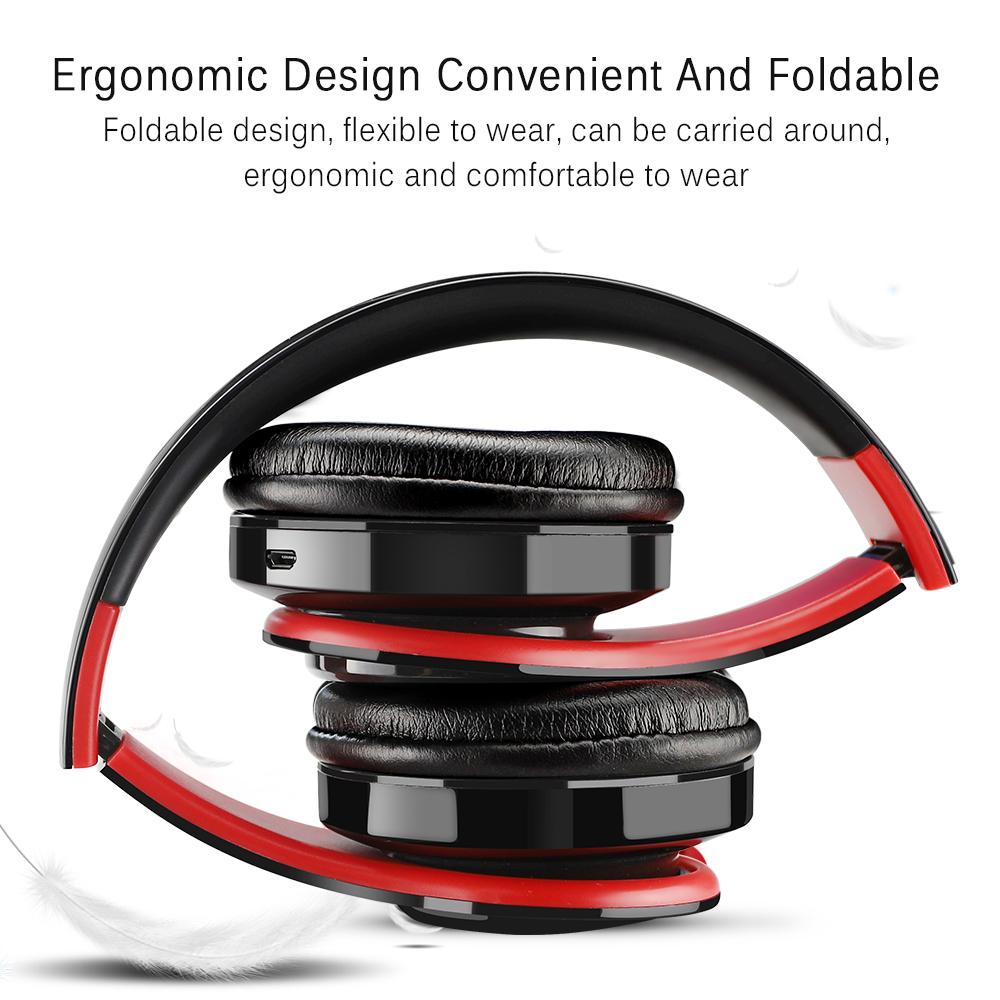 Tai Nghe Bluetooth Tai Nghe Không Dây 3D Tai Nghe Stereo Hỗ Trợ Thẻ TF 3.5Mm Tai Nghe Dành Cho Điện Thoại Di Động Có Thể Gấp Gọn Tai Nghe