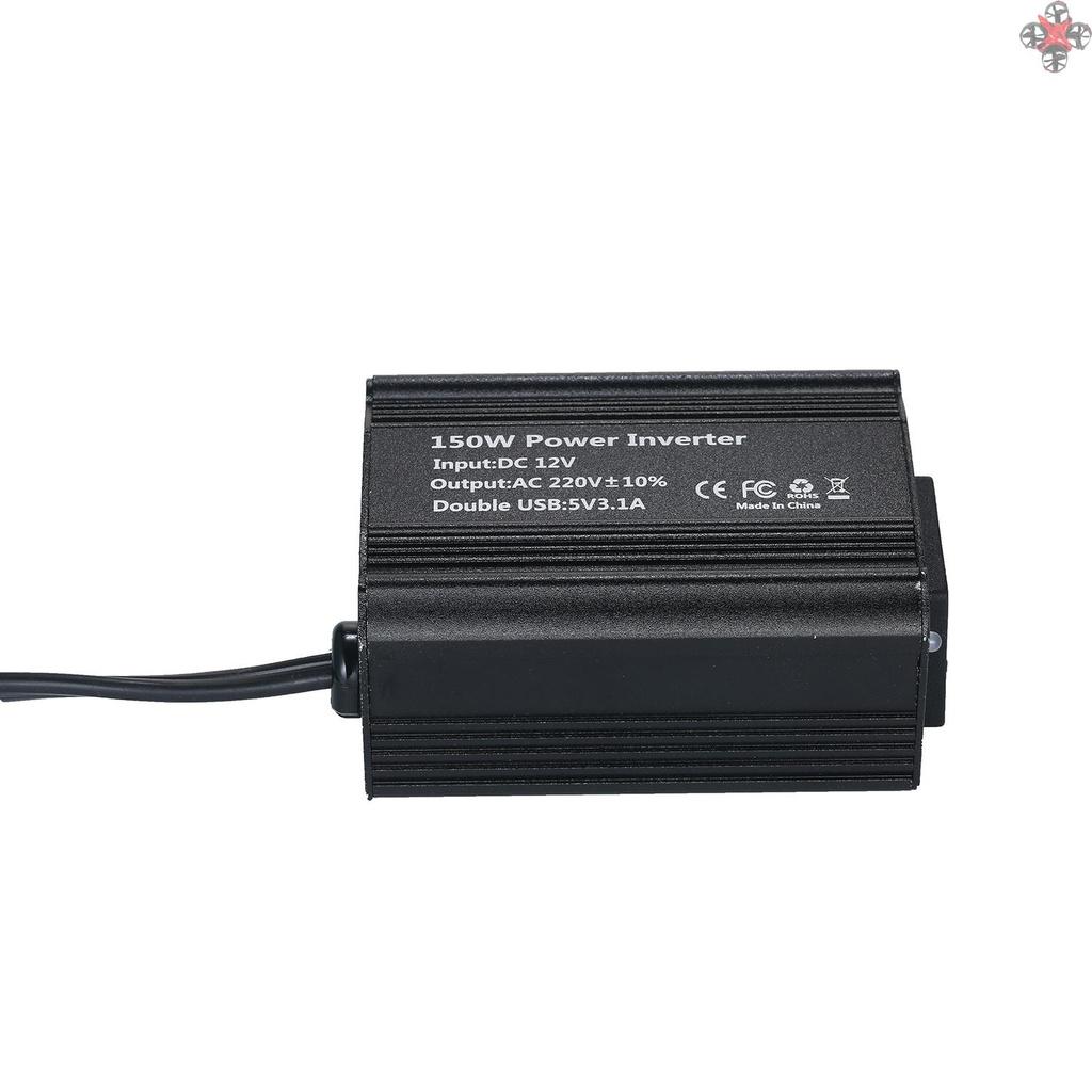 Bộ Chuyển Đổi Nguồn Điện 150w Từ Dc 12v Sang Ac 220v Kèm 1 Cổng Sạc Usb