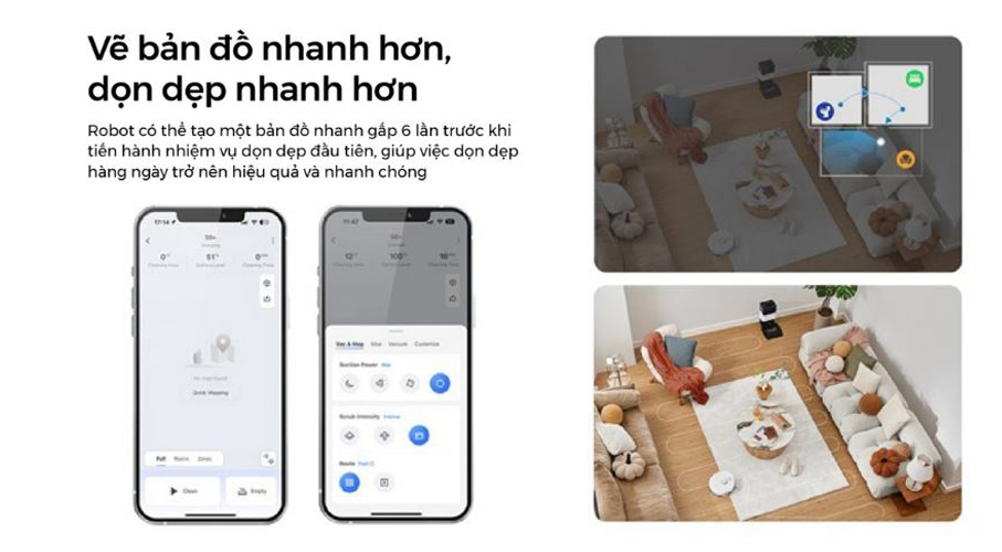 Robot Hút Bụi Lau Nhà Roborock Q5 Pro Plus - Lực Hút 5500Pa - Chổi Chính Kép (Hàng Chính Hãng)