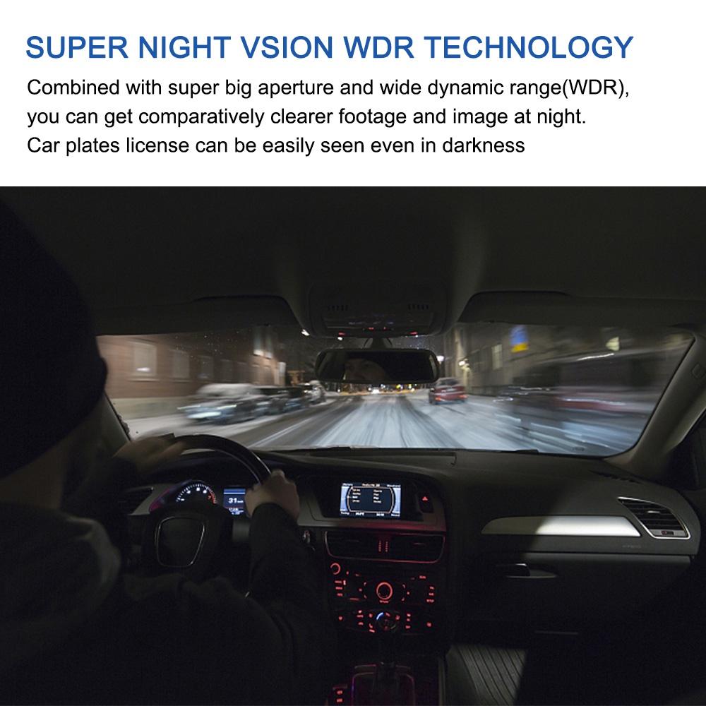 Camera hành trình màn hình HD 1080P 4" góc rộng 170 độ cho xe hơi