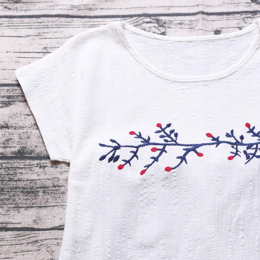 ÁO MORI THÊU HOA XẺ VẠT DÁNG NGẮN