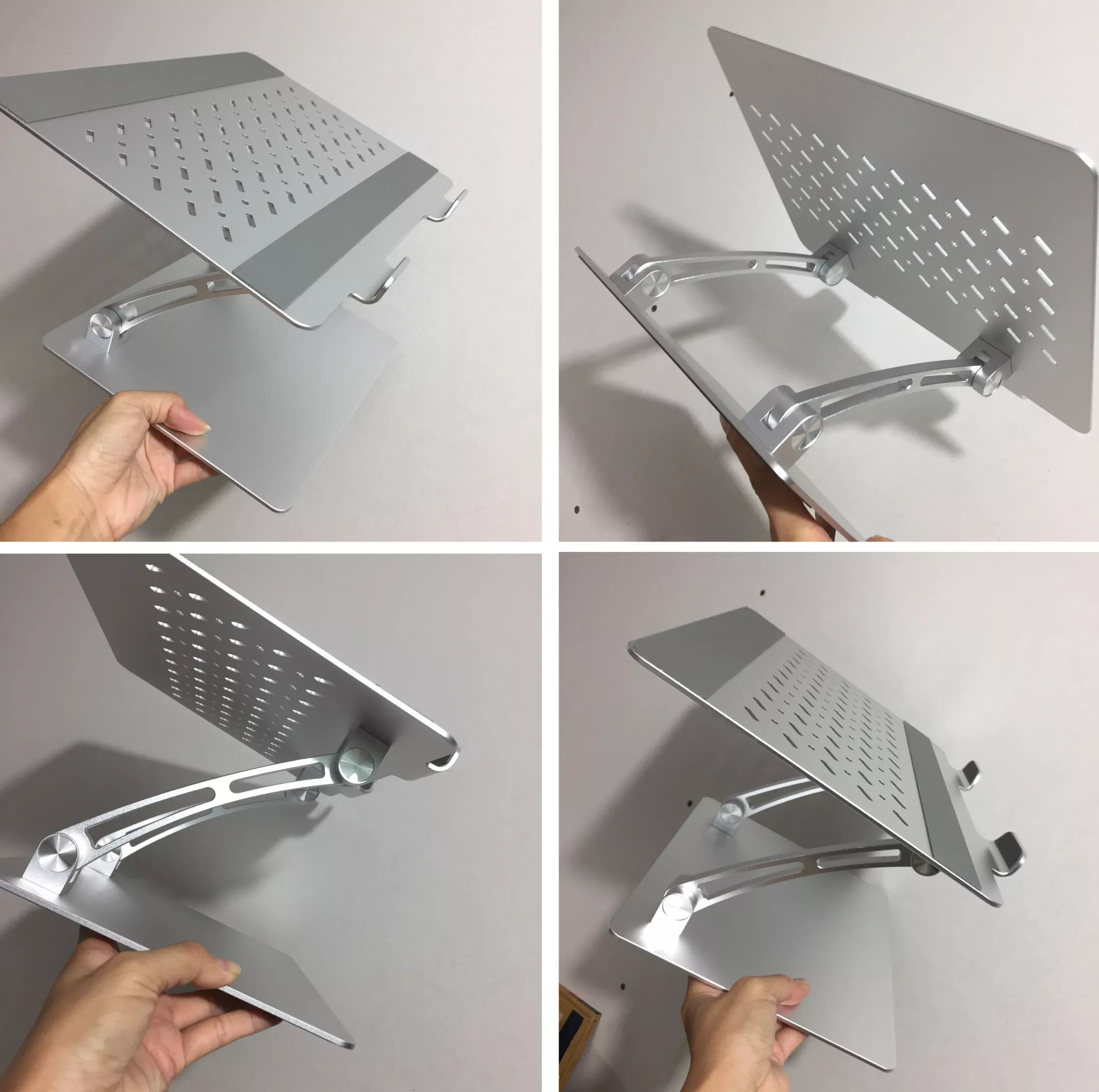 Giá đỡ tản nhiệt cho Macbook Laptop hiệu Wiwu S700 Adjustable Laptop Stand (Laptop 9 inch đến 17 inch giúp tản nhiệt, chất liệu nhôm nguyên khối, thiết kế công thái học chống mỏi cổ khi làm việc) - hàng nhập khẩu