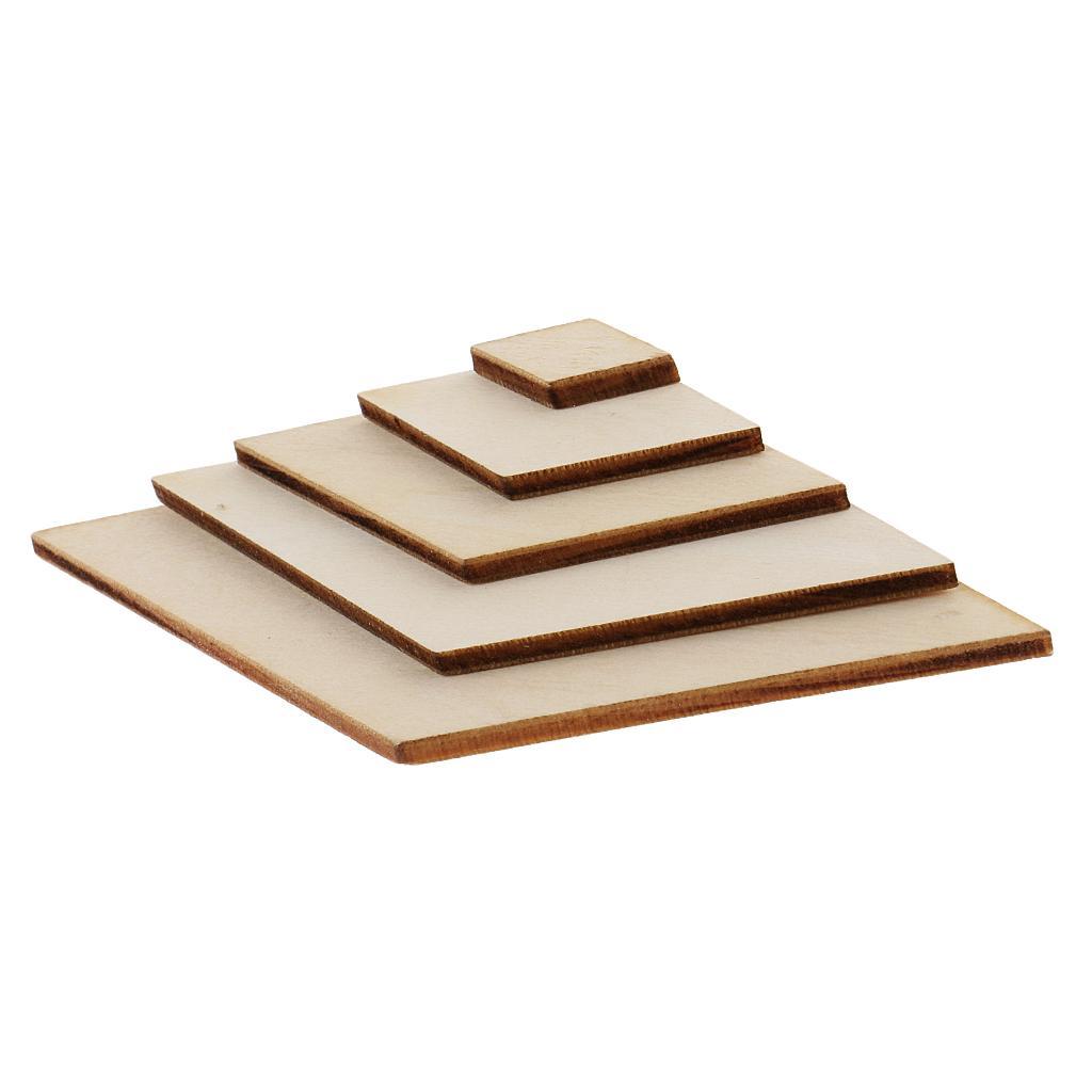 3-20pack Unfinished Natural Rhombus Shapes Wood Sign Plaque Craft 10pcs