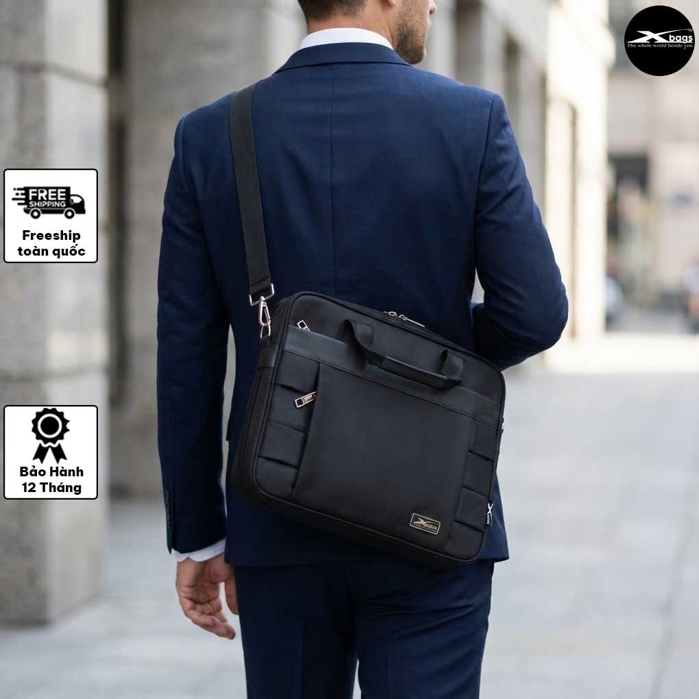 Cặp Doanh Nhân Xbags Expand Pro XB 4002 – Cặp Táp Laptop Cao Cấp, Chống Thấm, Thiết Kế Mở Rộng Tiện Lợi
