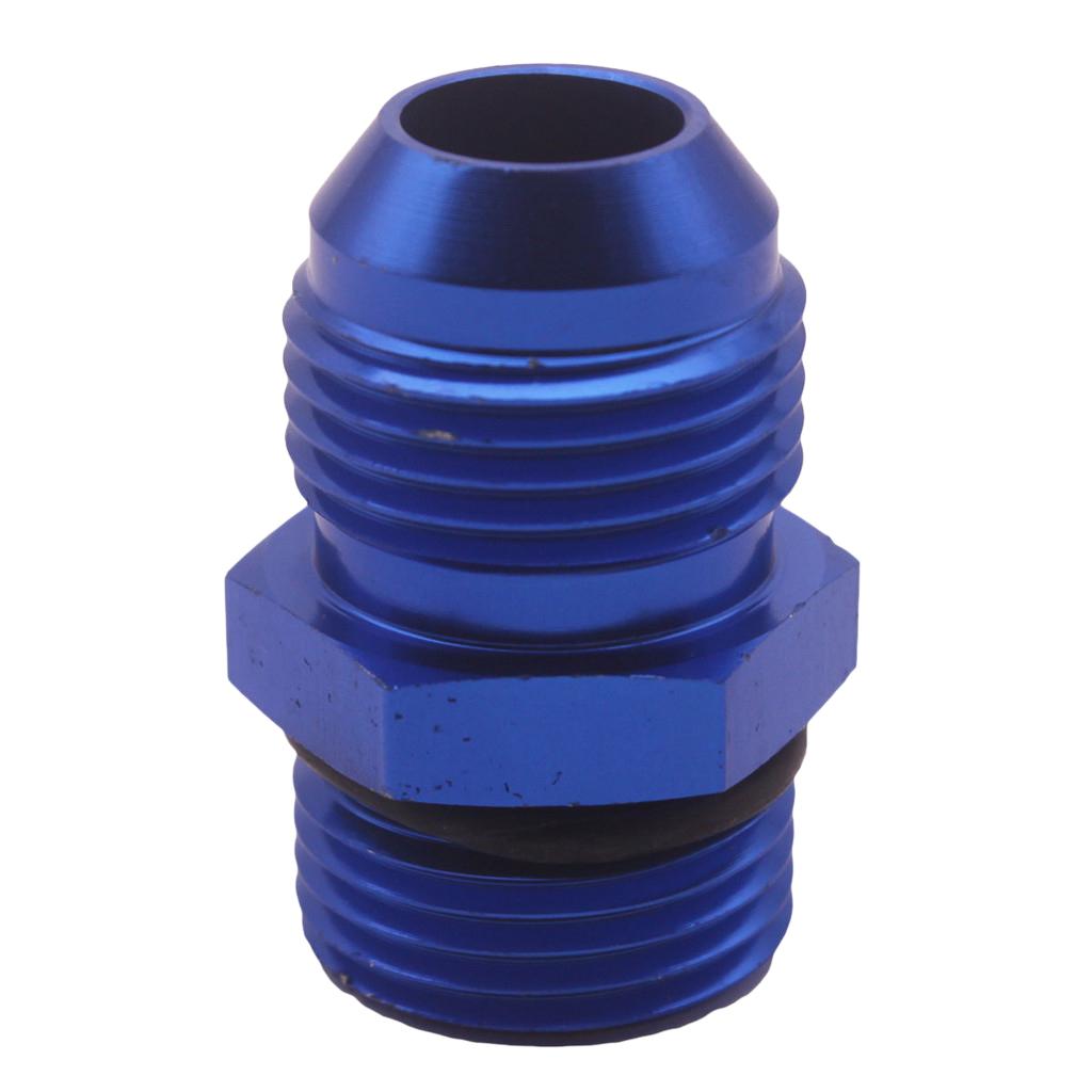 2 Pieces Blue Aluminum Billet AN10 10 An - ORB10 Male Fitting Straight Adapter