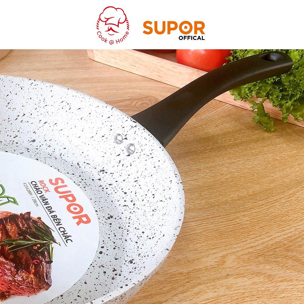 Chảo vân đá chống dính dùng trên bếp từ Supor Rock