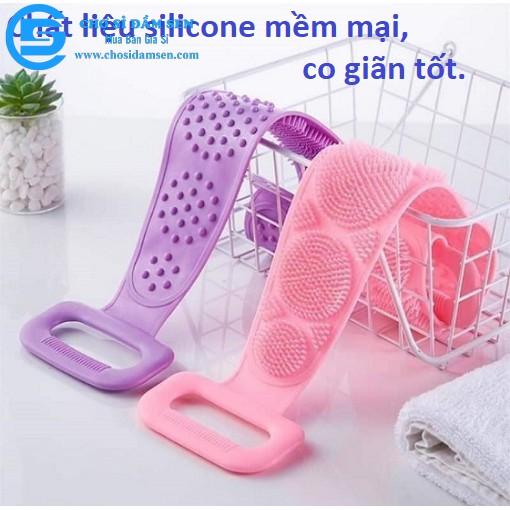 DÂY CHÀ LƯNG SILICONE TẨY TẾ BÀO CHẾT GIÚP LƯU THÔNG MÁU, DÂY TẮM CHÀ LƯNG 2 MẶT SILICONE ĐÀI LOAN