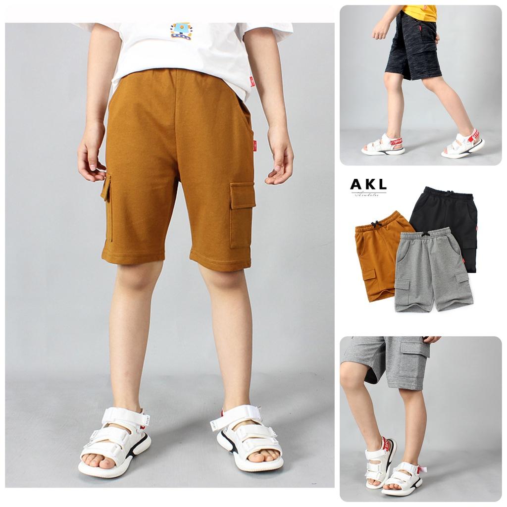 TL2 Size130-160 (21-40kg) Quần thun ngắn short thể thao cho bé trai lớn Thời trang trẻ Em