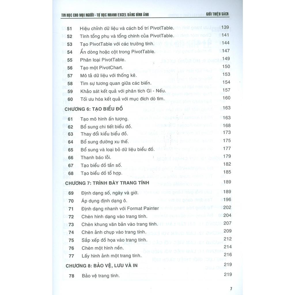 Tin Học Cho Mọi Người - Tự Học Nhanh Excel Bằng Hình Ảnh (Dùng Cho Các Phiên Bản 2021-2019-2016-2013)