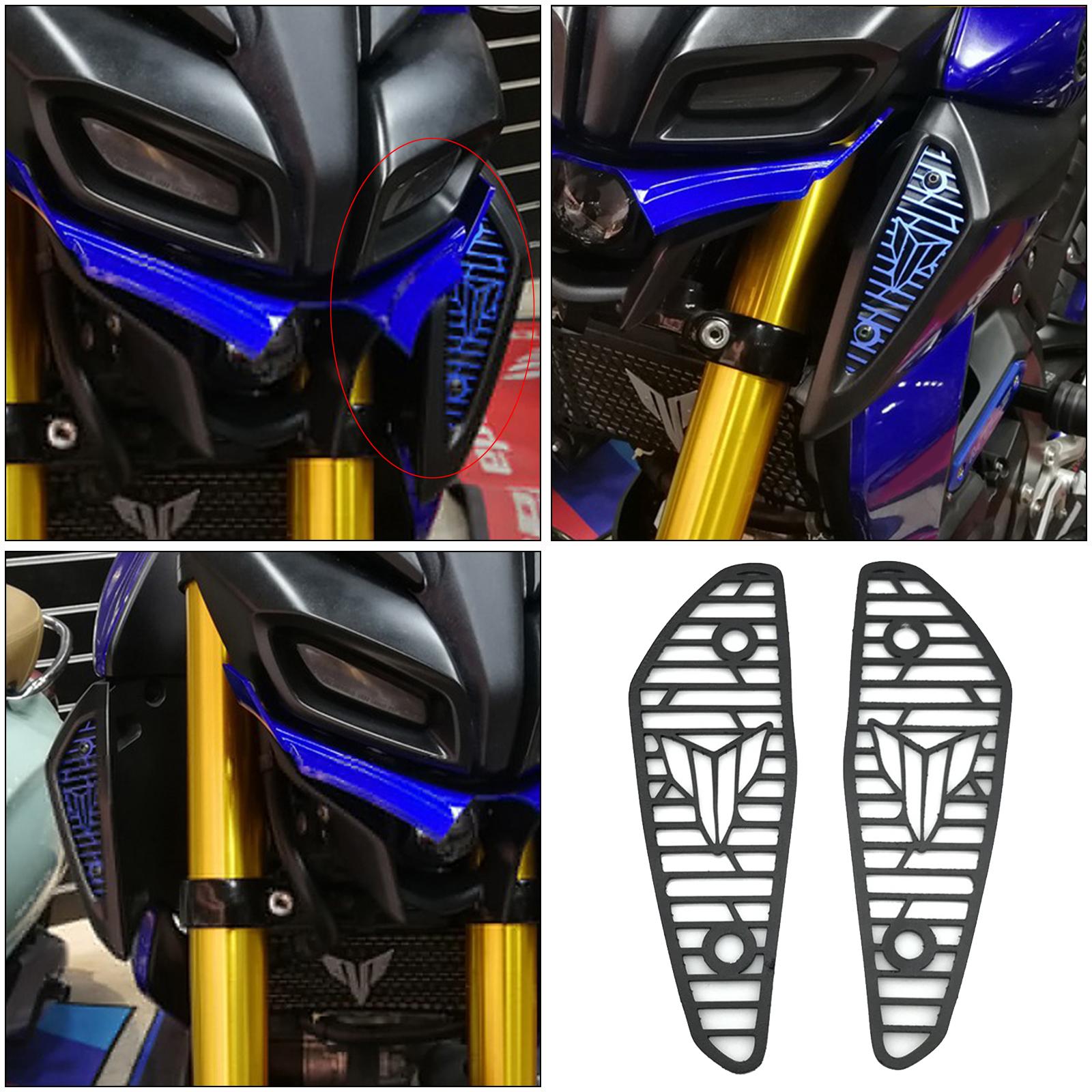 2 Pieces Motorcycle Air Intake Grill Cover Guard, Protection Protector for Yamaha MT-15 18-20 Motorbike, Replace Parts Accessories Black