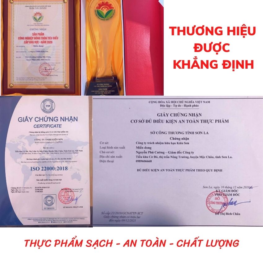 Combo 2 gói Miến Dong Mộc Châu 500g - 2 gói tổng 1kg - Miến dong ngon nhất phía bắc