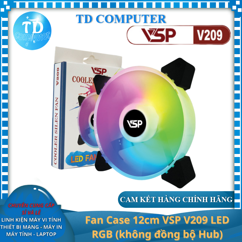 Fan Case 12cm VSP V209 LED RGB - Hàng chính hãng Tech Vision phân phối