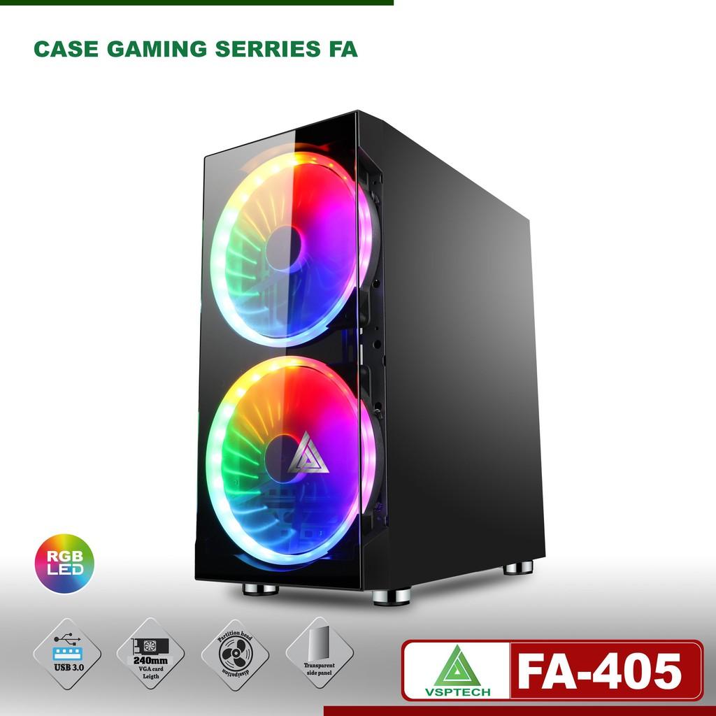 Case FA-405 Gaming Có Sẵn Fan 20cm LED ARGB