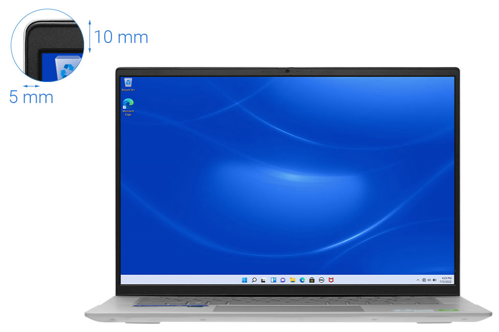 Laptop Dell Inspiron 16 5620 i5 1240P/16GB/512GB/2GB MX570/OfficeHS/Win11 - Hàng chính hãng