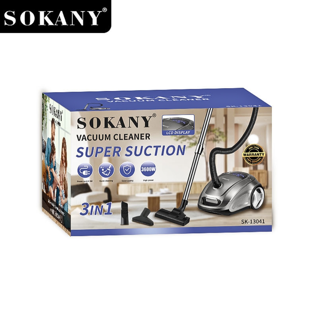 Máy hút bụi cầm tay gia đình SOKANY SK-13041 với lực hút lên đến 220.000Pa có màn hình LCD vô cùng tiện ích - HÀNG CHÍNH HÃNG - DELIYA