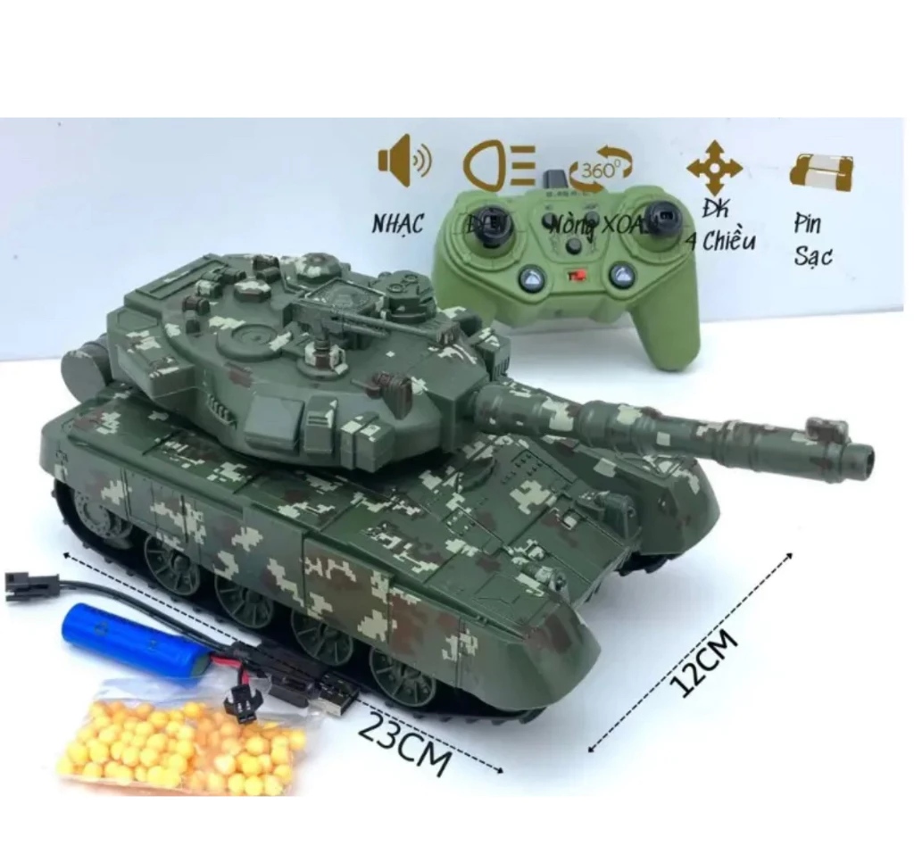 Xe tăng T90 điều khiển từ xa pin sạc bánh xích có âm thanh