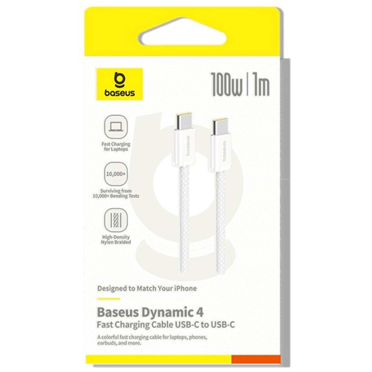 Cáp sạc nhanh Type C to Type C 100W Baseus Dynamic 4 Fast Charging Data Cable - Hàng chính hãng