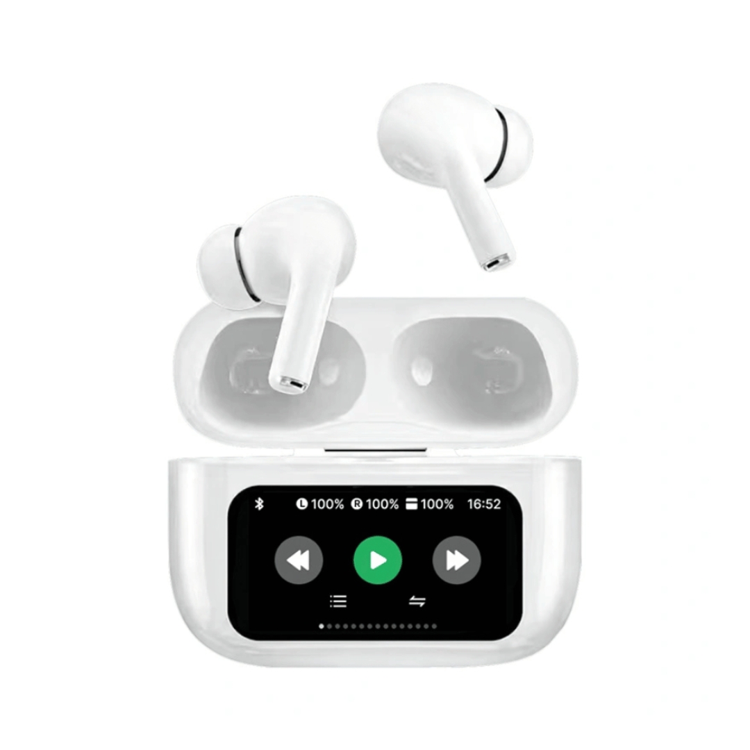 Tai nghe không dây TWS chống ồn chủ động ANC màn hình cảm ưng TFT hiệu WIWU T22 - Trang bị bluetooth v5.4, cảm biến chạm - Hàng nhập khẩu