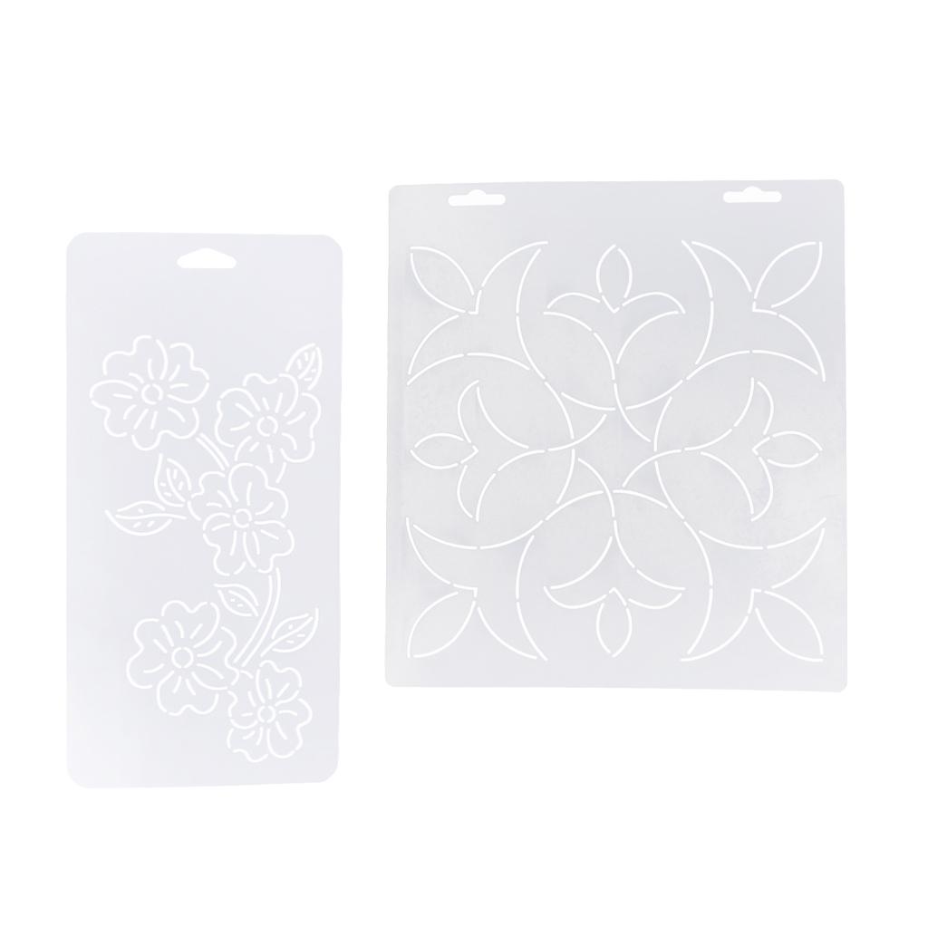 2 Miếng Dán Cường Lực Quilting Thước-Thước 2 Kích Cỡ-Acrylic Bản Mẫu Trong Suốt