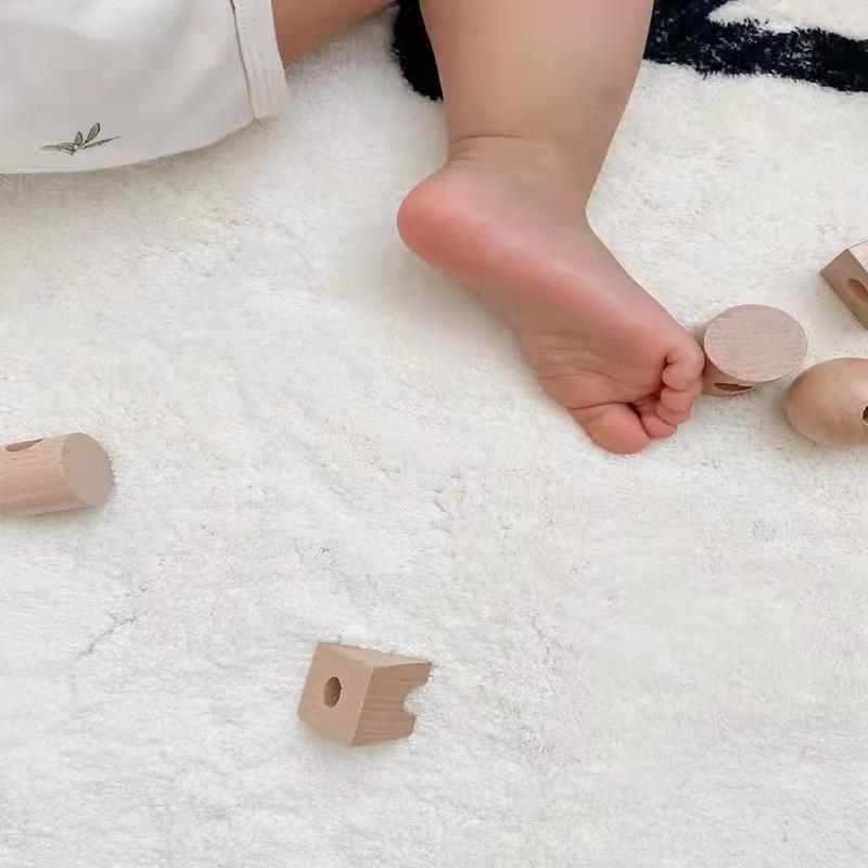 Thảm Tròn Trải Sàn 26 Chữ Cái Phong Cách Bắc Âu Cho Phòng Khách/Phòng Ngủ/Phòng Ngủ