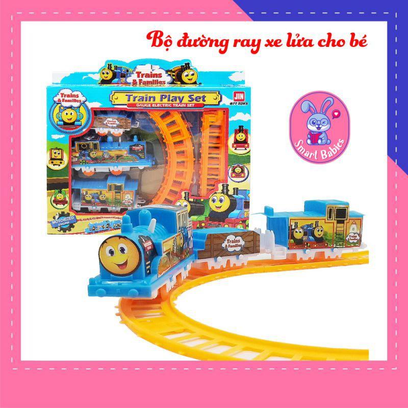 Hộp đồ chơi đường ray xe lửa tàu hỏa chạy pin cho bé