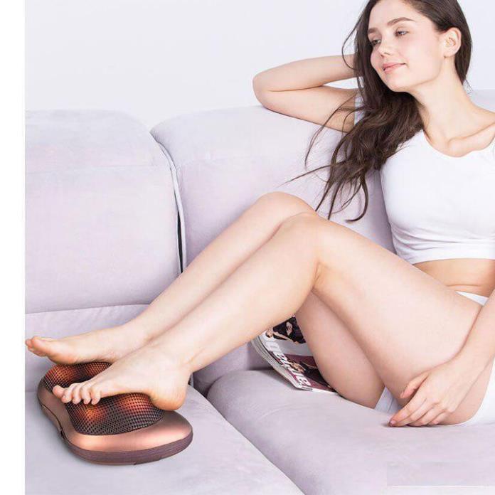 Gối mát xa hồng ngoại 8 bi - gối massage hồng ngoại 6 bi 8 bi