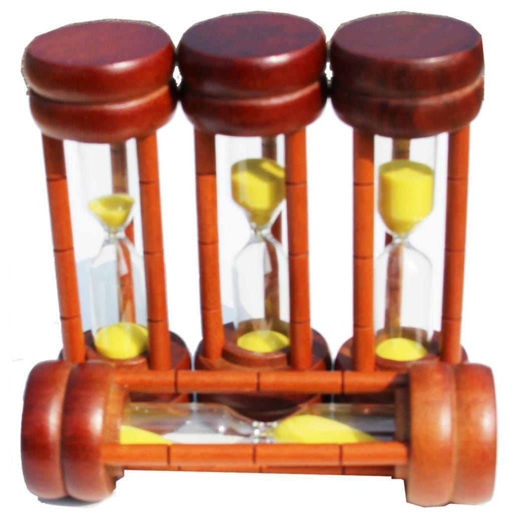 Sand Clock Hourglass Timer for Kitchen Yoga Kid Game -Yellow Sand
