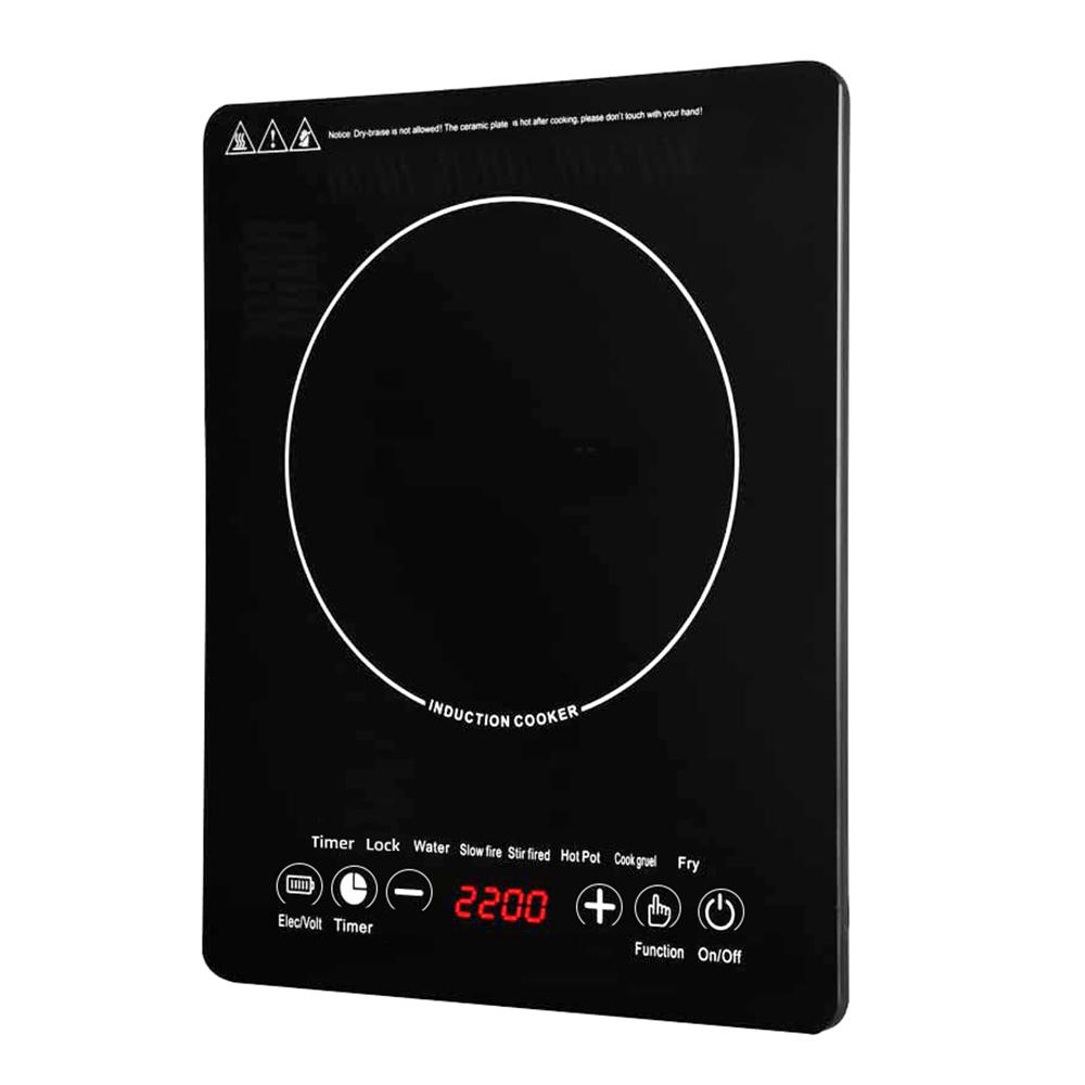 Induction Cooker Home Smart Kitchen Appliances 2200W High Power Intelligent Touch Screen Panel Portable Kitchen Range