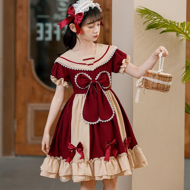SHUANGYAN Váy công chúa Lolita cho bé gái 2023 Váy trẻ em Lolita mùa hè Váy cô gái mùa hè